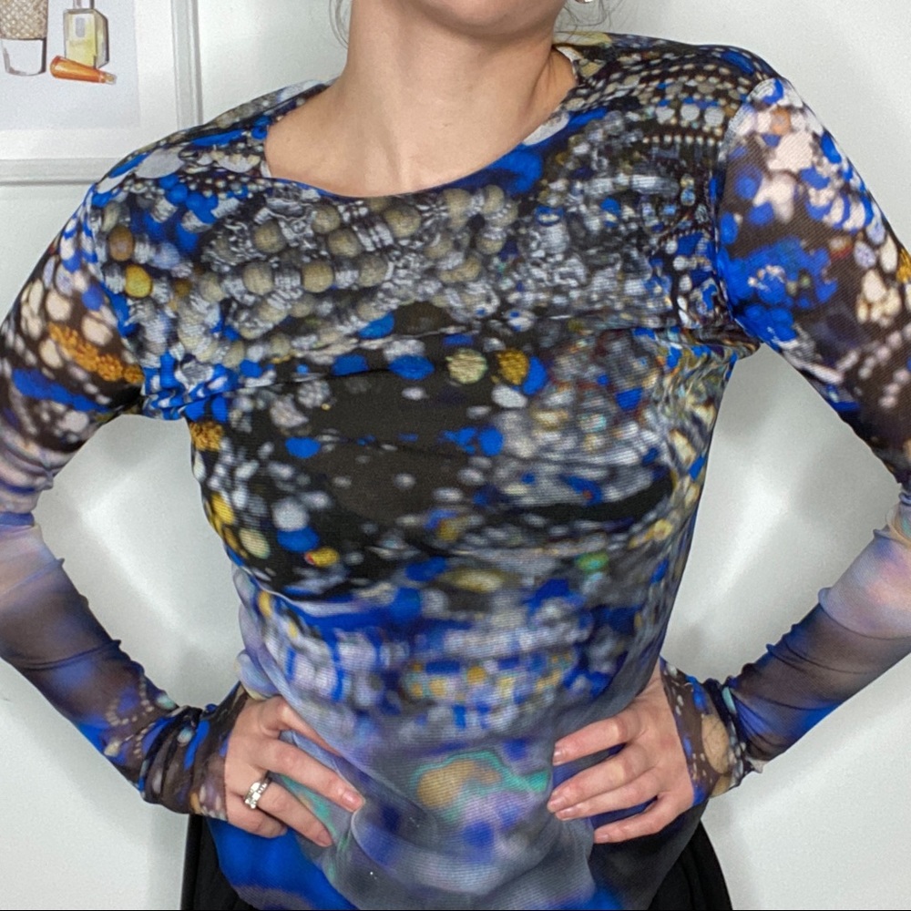 *SOLD ON VINTED* Y2K Mesh Long Sleeve - Picture 1 of 4